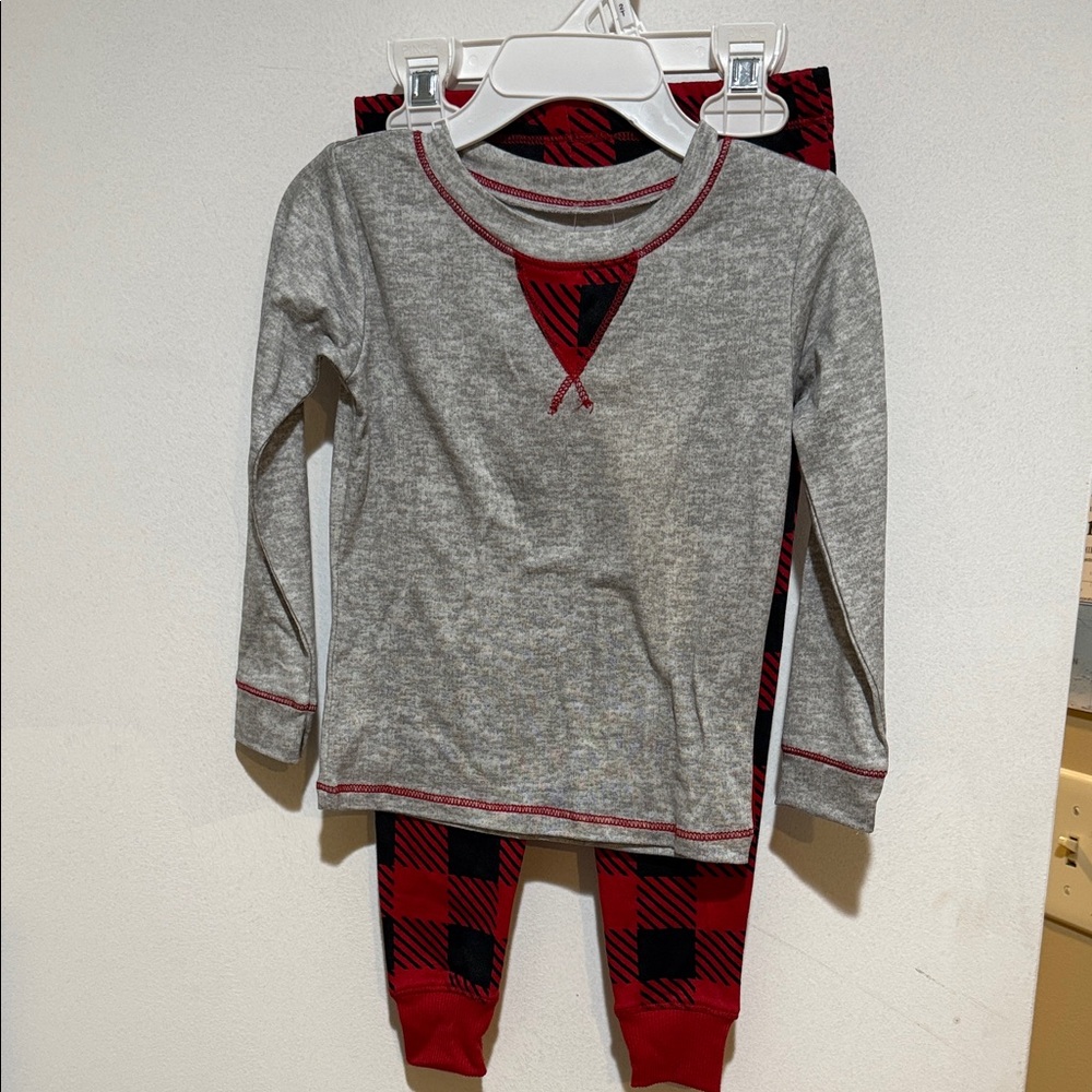 Plaid Black and Red Kids Pajamas
